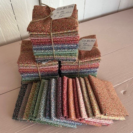 Fabric package in blue colors