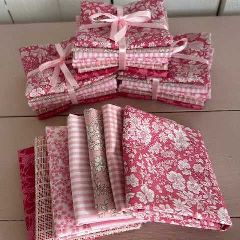 Fabric package in blue colors