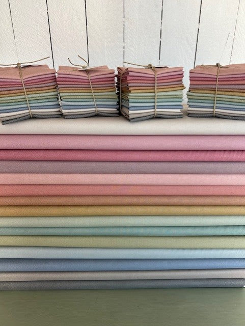 Fabric package in blue colors