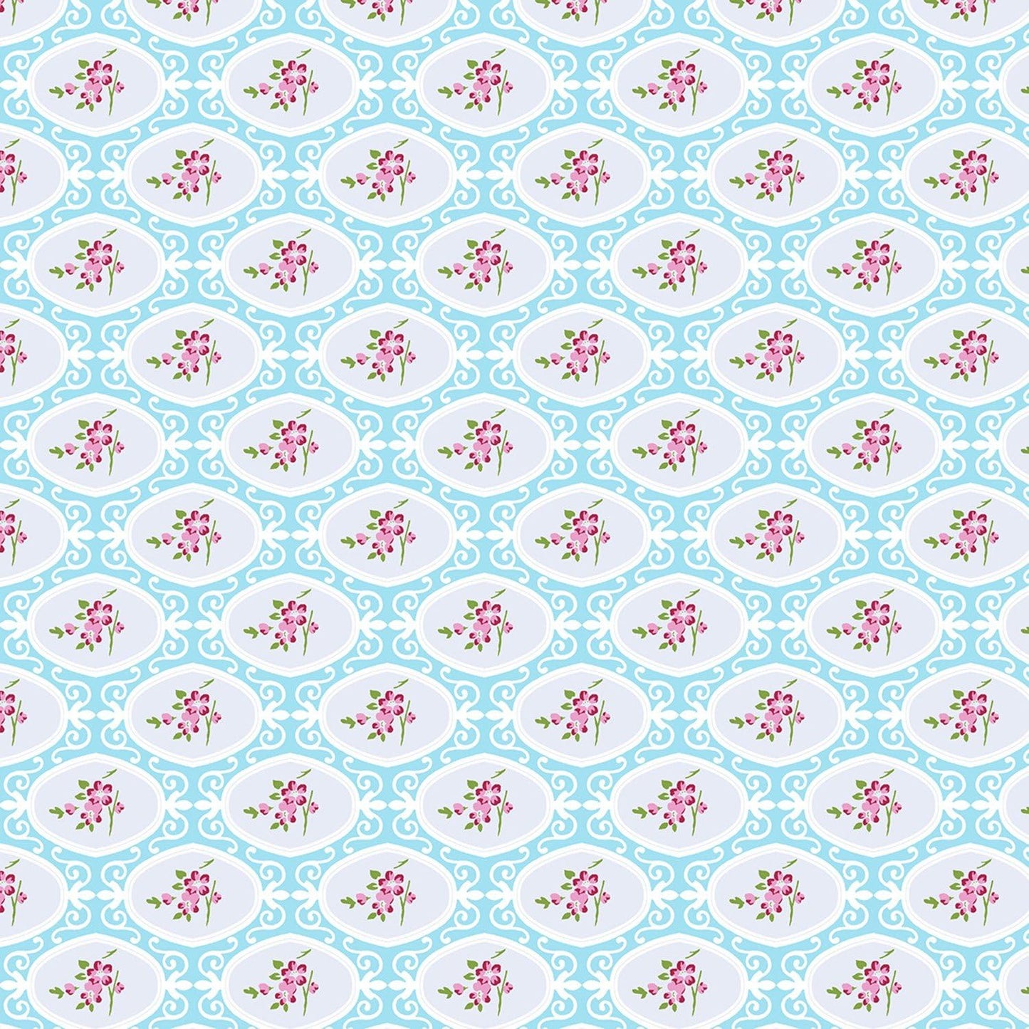 Free Spirit - Tanya Whelan Charlotte Cherry Blossom - PWTW146 Blue