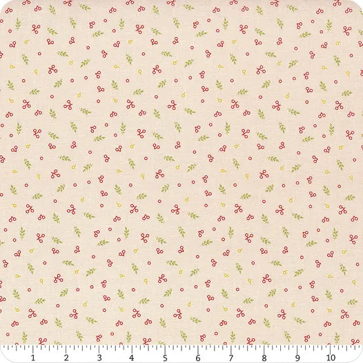 Riley Blake Home Town Holiday - Latte Berries Yardage - C14918