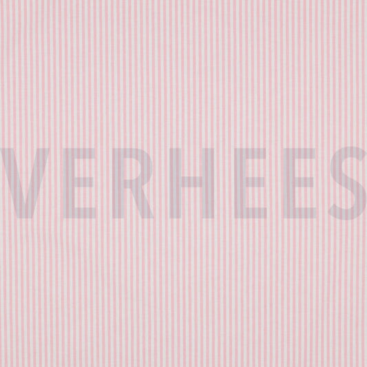 Verhees - Yarn Dyed Stripe Rosa / Hvid 3 mm - Rosa 02510.004