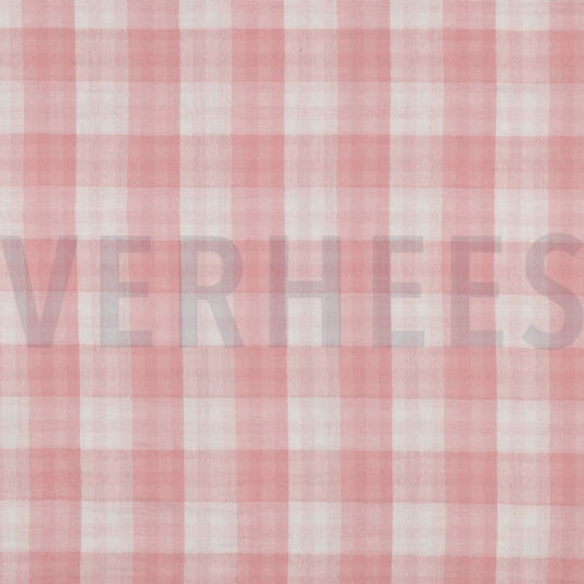 Verhees - Double Gauze Double Sided Checks - Old Rose 09651.007