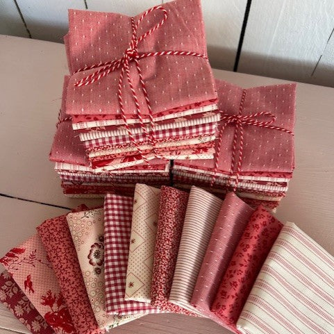 Fabric package in blue colors