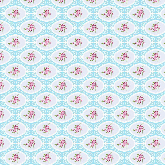 Free Spirit - Tanya Whelan Charlotte Cherry Blossom - PWTW146 Blue