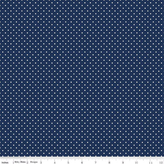 Riley Blake - Swiss Dot Navy - C670-21