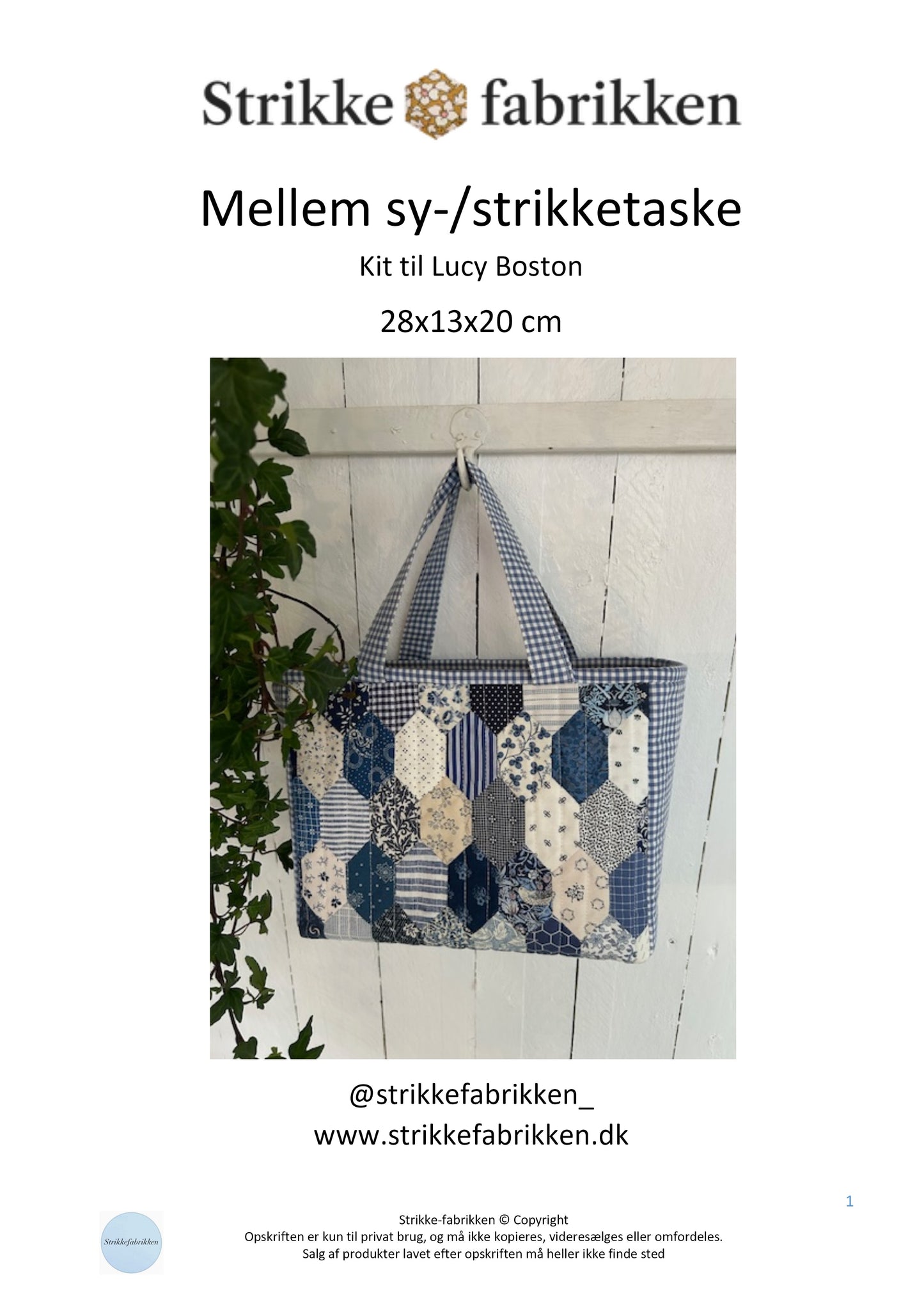 Sewing/knitting bag kit