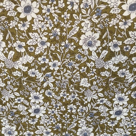 Rose & Hubble - Floral Cotton Poplin - Green SS93