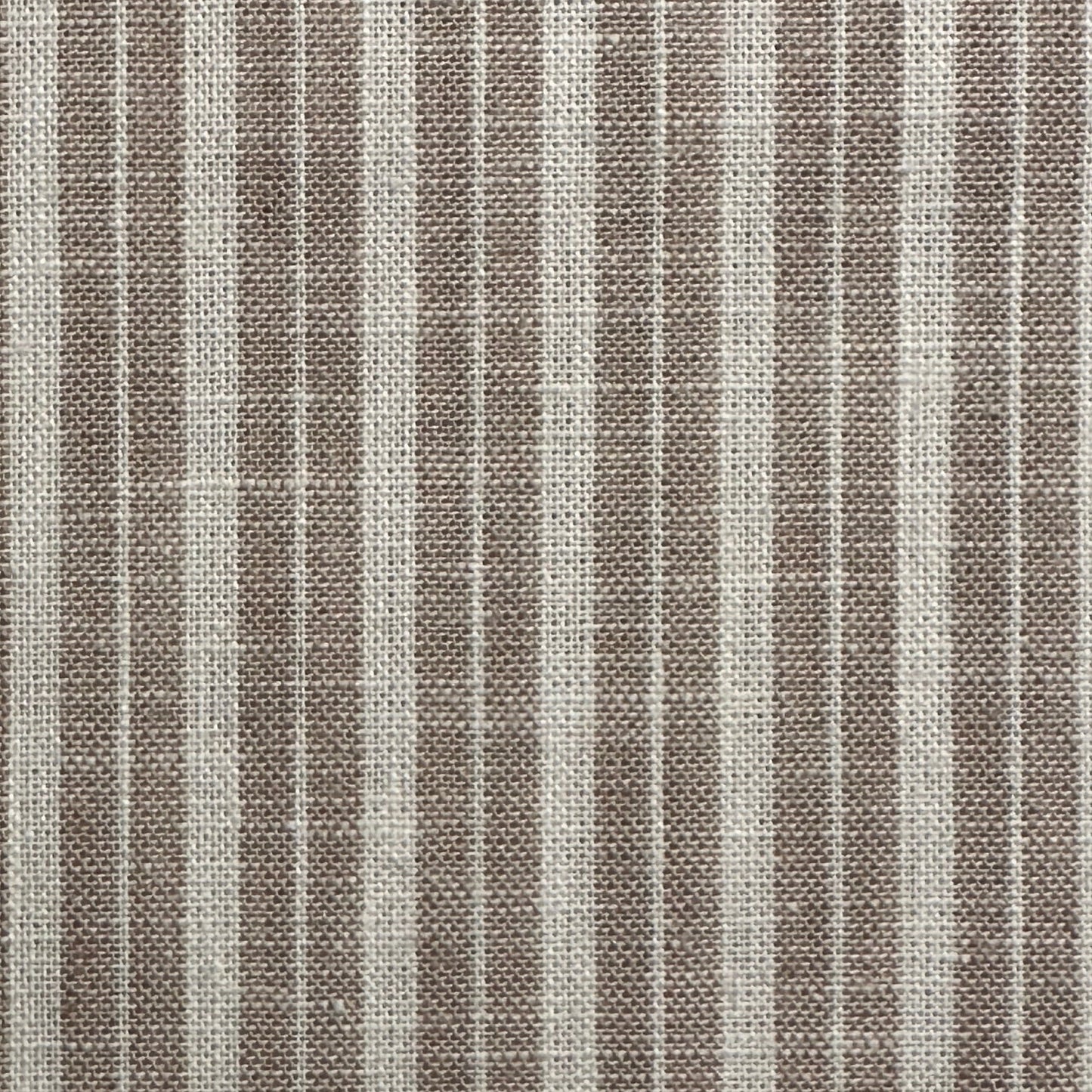 40% Bomuld / 60% Hør - Stribet Beige / Hvid - 4/1 mm