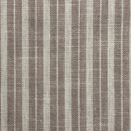 40% Bomuld / 60% Hør - Stribet Beige / Hvid - 4/1 mm