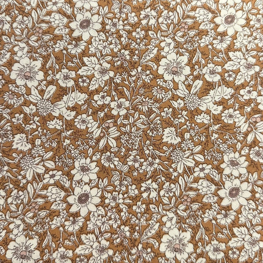 Rose & Hubble - Cotton Poplin Florals Brown