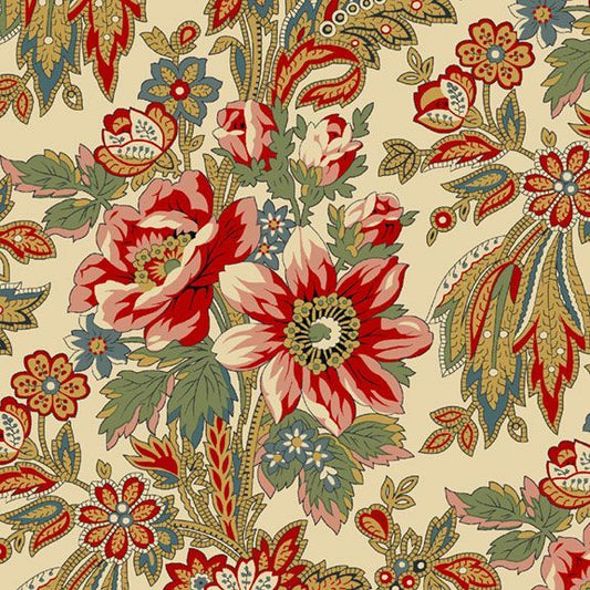 Marcus Fabrics - Villa Flora Cream - R220477