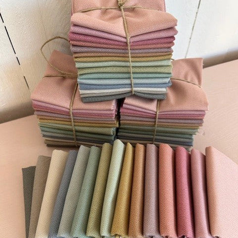 Fabric package in blue colors