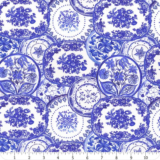 Windham Fabrics - China Blue White Heirloom - 54934-1