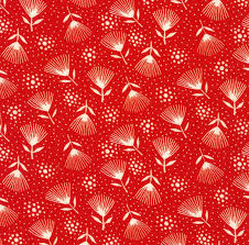 Robert Kaufman Daisy's Redwork - Vintage Red - 21265