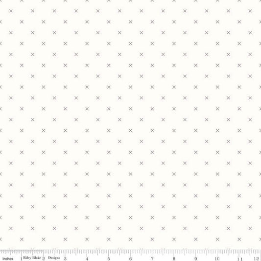 Riley Blake - Bee Backgrounds Cross Stitch Gray - C6381