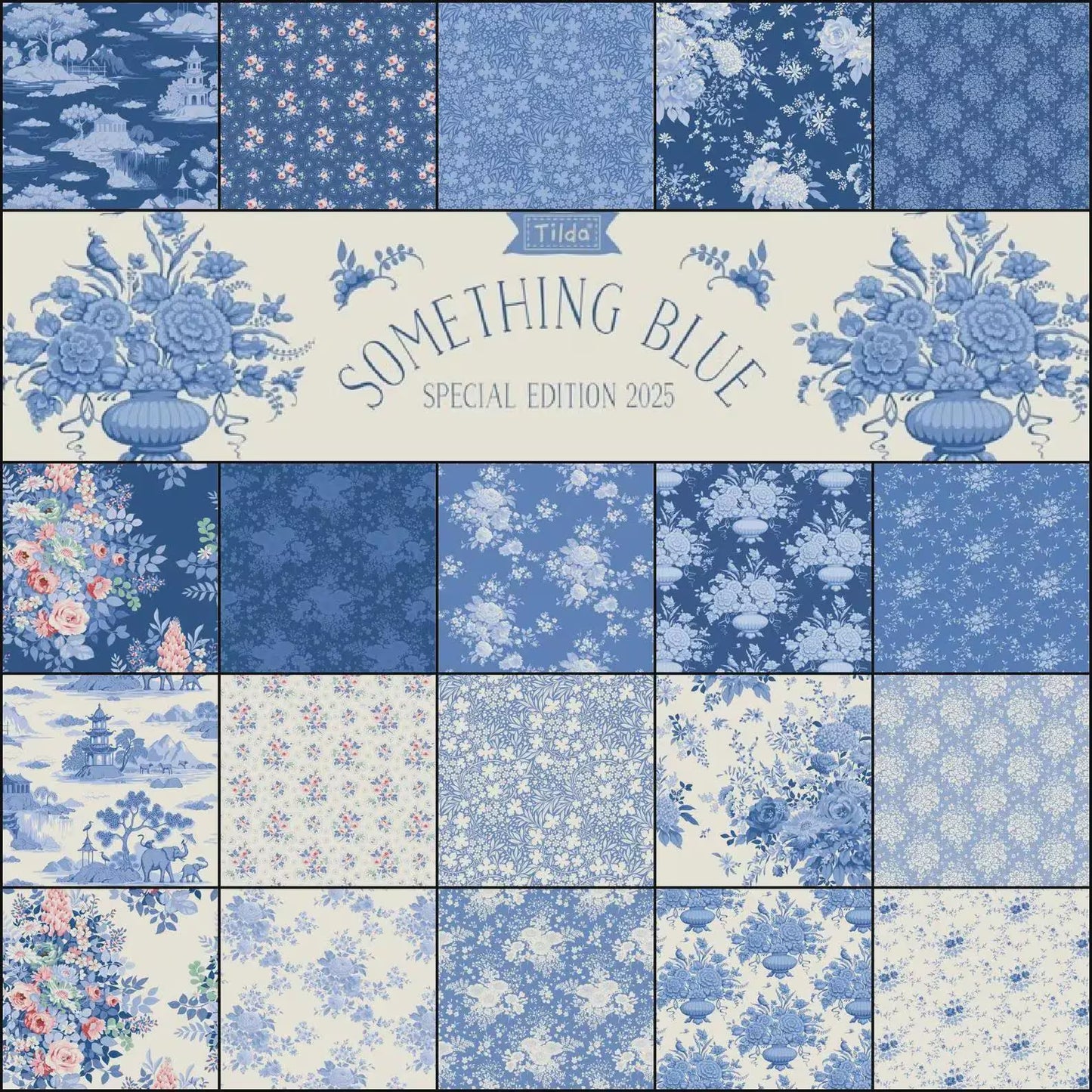 Tilda - Something Blue Collection Fat Eight Bundle - 300266