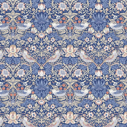 Willian Morris - Wandle Mini Strawberry Thief - PWWM002 Bluex