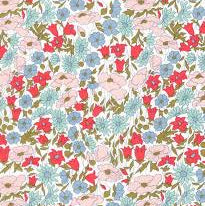Liberty POPPY AND DAISY 22 - Blå/Lyserød/Rød - 03634095A
